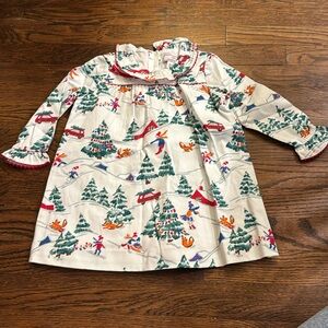 NWT CPC Elsa tree & ski print dress